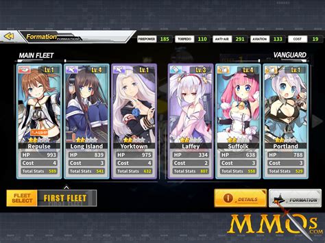 azur lane formations